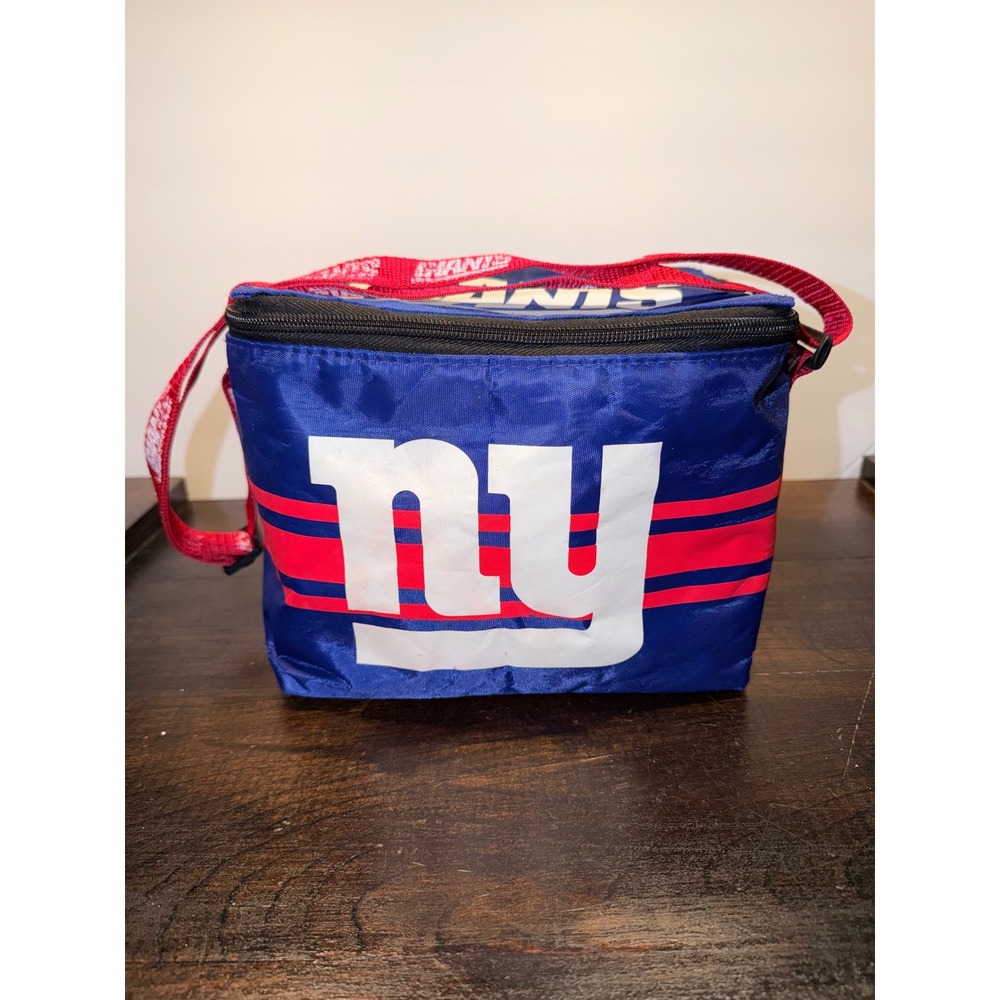NFL New York Giants Insulated Lunch Bag Cooler Blue Red‎ Adjustable Strap